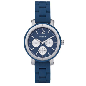 Watch strap Fossil BQ9406 Steel/Silicone Blue 16mm